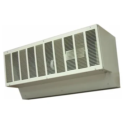 Air Curtain, Variable Speed, 1/2 HP, 4.4 AMP, 120 V, 519 WTT, 1606 RPM Speed Rating, Air Flow- 4515 CFM, Epoxy Powder Coated Finish (Cabinet), Size- 48 IN, CF Series, Air Velocity-...