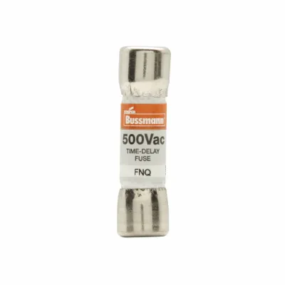 Eaton Bussmann series FNQ fuse, Time-delay Midget fuse, Motor control transformers, circuits with in-rush currents, 3 A, Non-indicating, Ferrule end x ferrule end, 10 kAIC at 500 V...