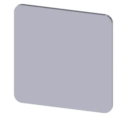 Labeling plate snap-on or self-adhesive for label holder, label size 27 x 27mm,label silver, lettering black, without inscription, for self-inscription