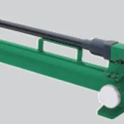 Hand operated two-speed hydraulic pump.  Ideal for use with remote cutting and crimping tools.  Compact and lightweight - easy to move around jobsites.  Solid base with wide legs p...