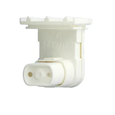 Medium Base, Bi-Pin, Standard Fluorescent Lampholder, Pedestal, Slide-On, Plunger, White