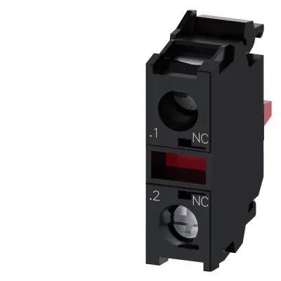 Contact module with 1 contact element, 1NC, screw terminal, for front plate mounting