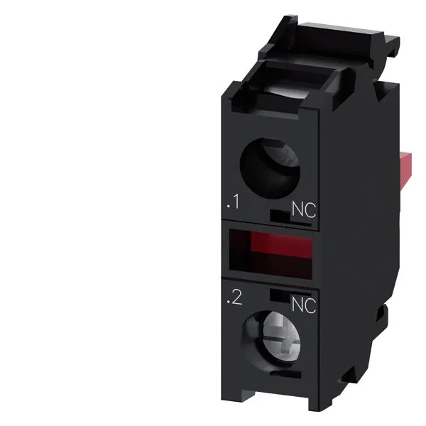 Contact module with 1 contact element, 1NC, screw terminal, for front plate mounting