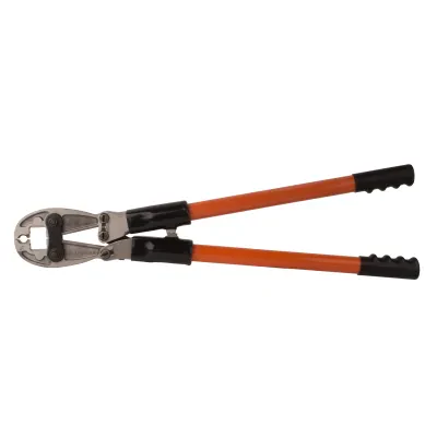 Manual Compression Tool with Fixed 5/8 inch Die, Straight Fiberglass Handles