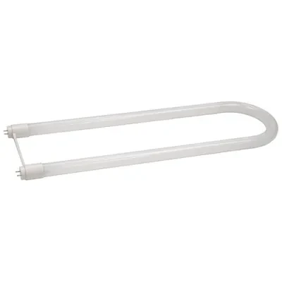 DirecT8 6" U-Bend Plastic LED T8 Tubes Type A Instant/Programmed Start Ballasts 13W, 32W Equivalent, 3500K, 1820LU, Medium Bi Pin Base, Dimmable, 50,000 Hours, Suitable for Damp Lo...