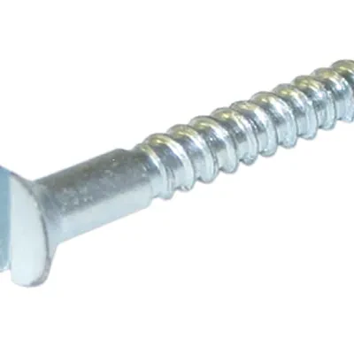 #4 x 1/2 Flat Head Slotted Wood Screw Zinc