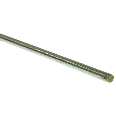 Threaded Rod, 1/4-20 in. size, 10 ft. length, Steel, Zinc Chromate finish