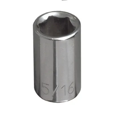 7/16-Inch Standard 6-Point Socket, 1/4-Inch Drive, 7/16-Inch hex standard length with 6-point socket