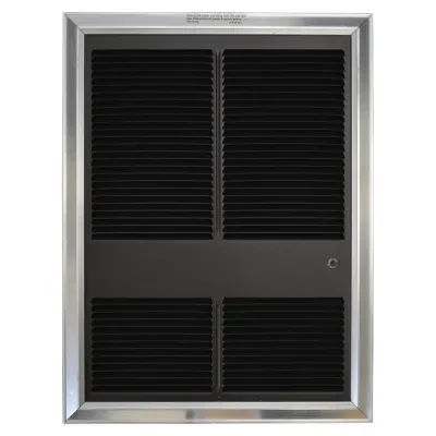 Fan Forced Wall Heater, Maximum Operating Temperature- 90 (Thermostat) DEG F 1 PH, 1500 WTT, 120 V, Wall Mounting, Dimensions- 14-3/16 Width X 19-15/16 Height X 4 Depth IN, Steel H...