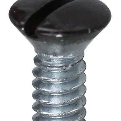 Oval Head Wall Plate Screw, Steel material, 3/4 in. length, #6-32 thread size, Brown head color, Painted finish, Slotted drive