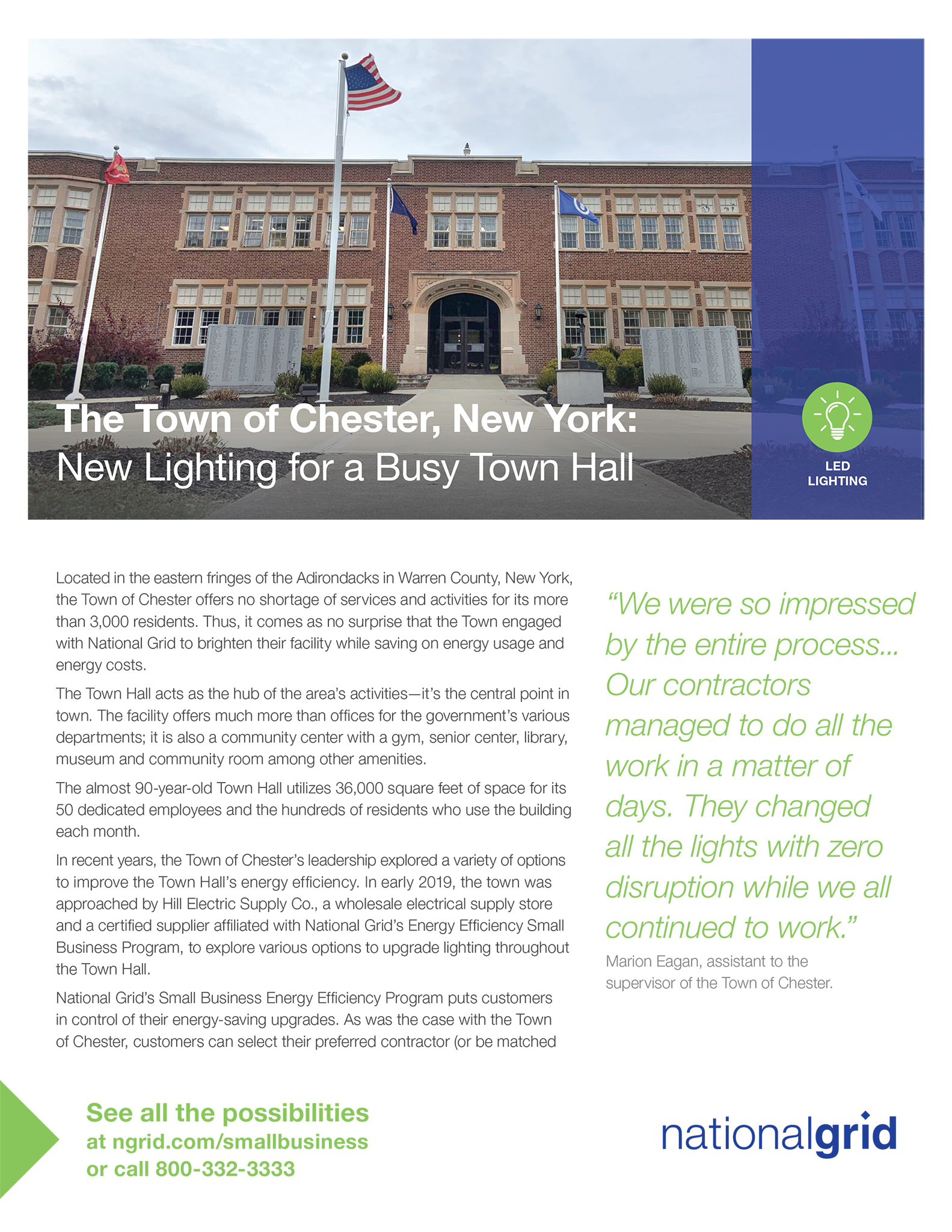 New Lighting for a Busy Town Hall: Chester, NY